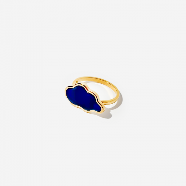 Gold-plated Titanium Cloud Shaped Ring