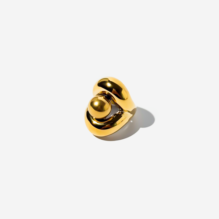 Gold-plated Titanium Bold Ring
