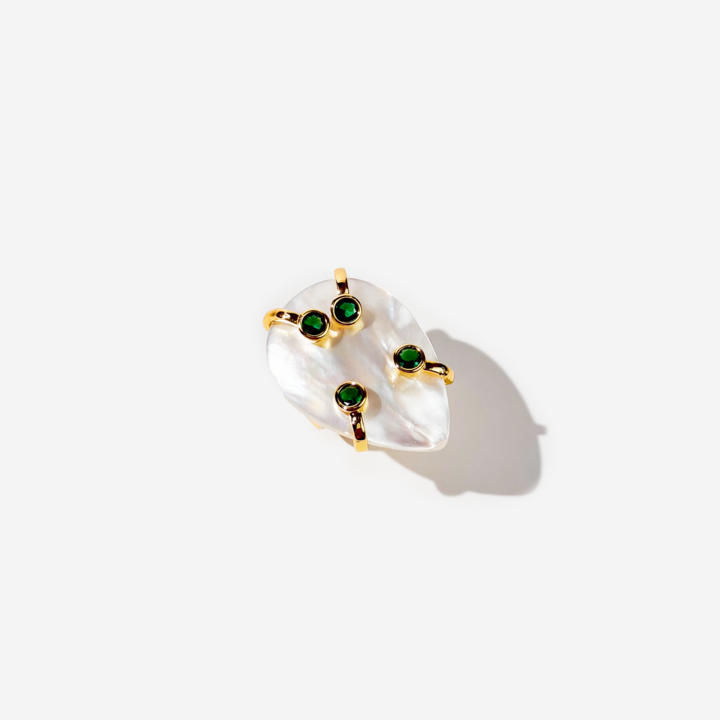 Mother-of-Pearl With Stones Ring