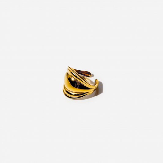 Gold-plated Titanium Italian Collection Ring