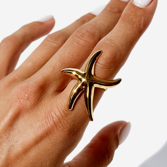 Gold-plated Titanium Ring