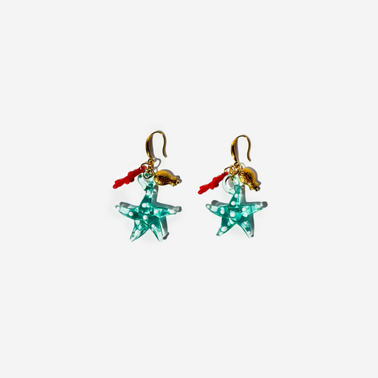 Gold-Plated Titanium Starfish Earrings
