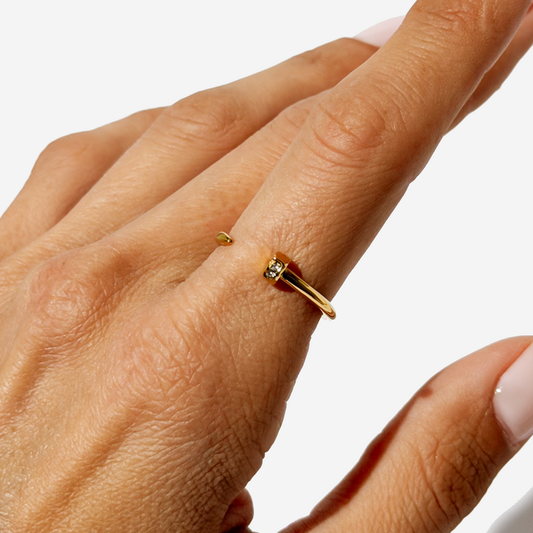 Gold-plated Titanium Ring