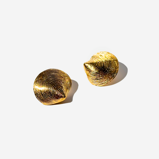 Gold-plated Titanium Shell Shaped Earrings