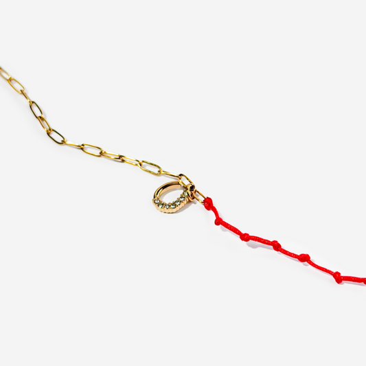 Gold-plated Titanium Horseshoe Shaped Bracelet