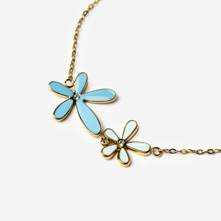 Gold-plated Titanium Flower Shaped Bracelet