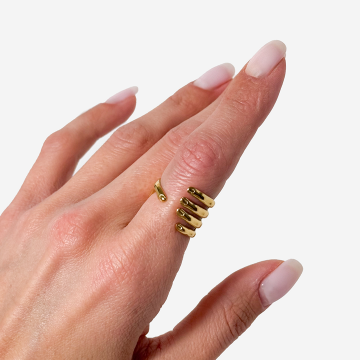 Gold-plated Titanium Ring
