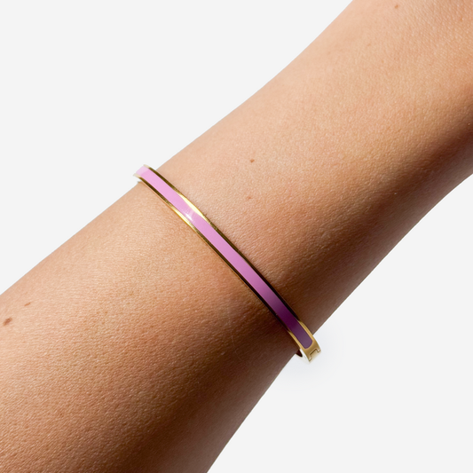 Gold-plated Titanium Pink Bracelet