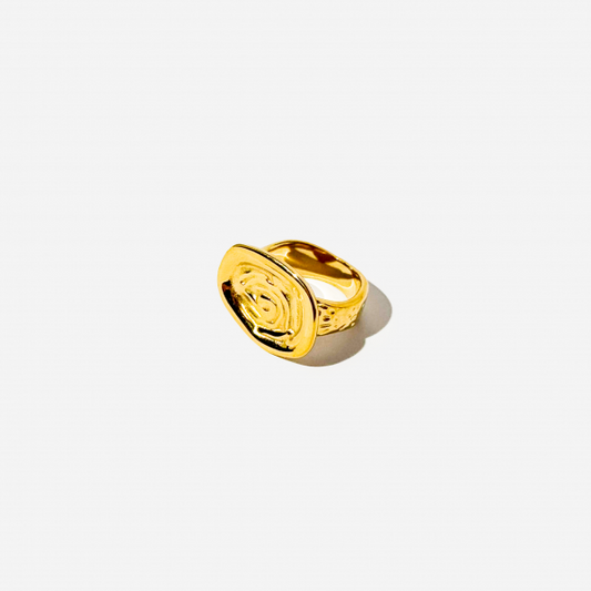 Gold-plated Titanium Ring