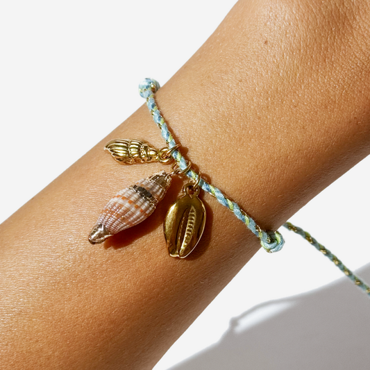 Gold-Plated Titanium Bracelet with Sea Details