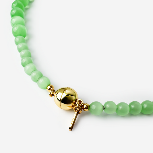 Green Necklace with Green Stones