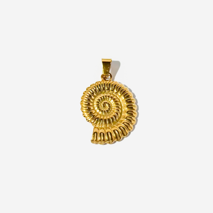 Gold-plated Titanium Shell Shaped Charm