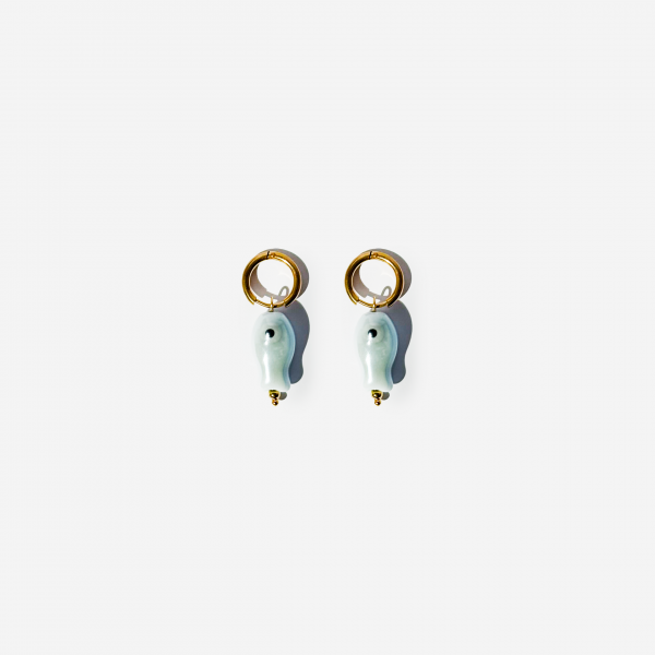 Gold-Plated Titanium Fish Earrings