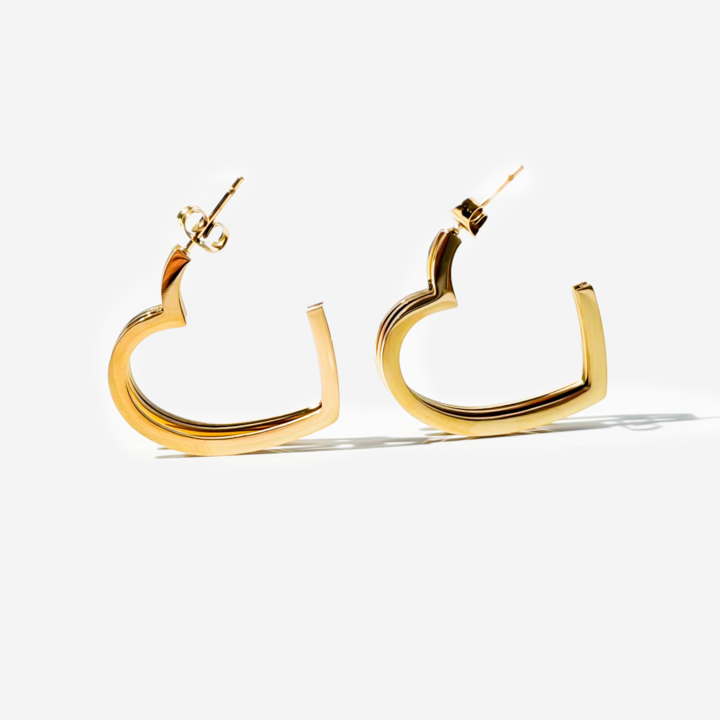 Heart Shaped Italian Collection Earrings
