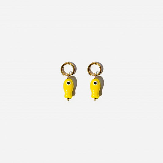 Gold-Plated Titanium Fish Earrings