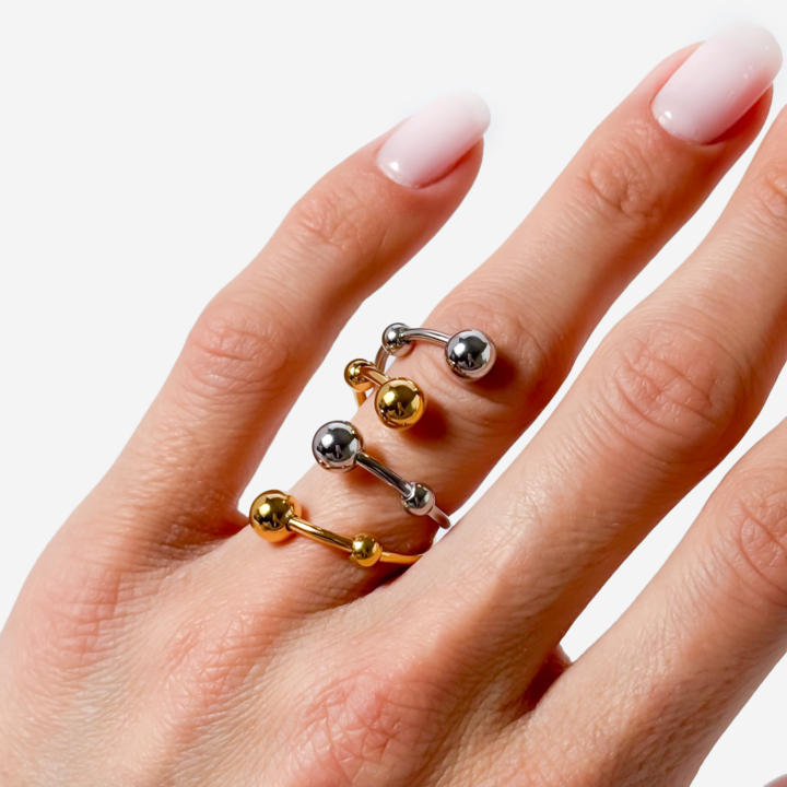 Gold-plated Titanium Ring