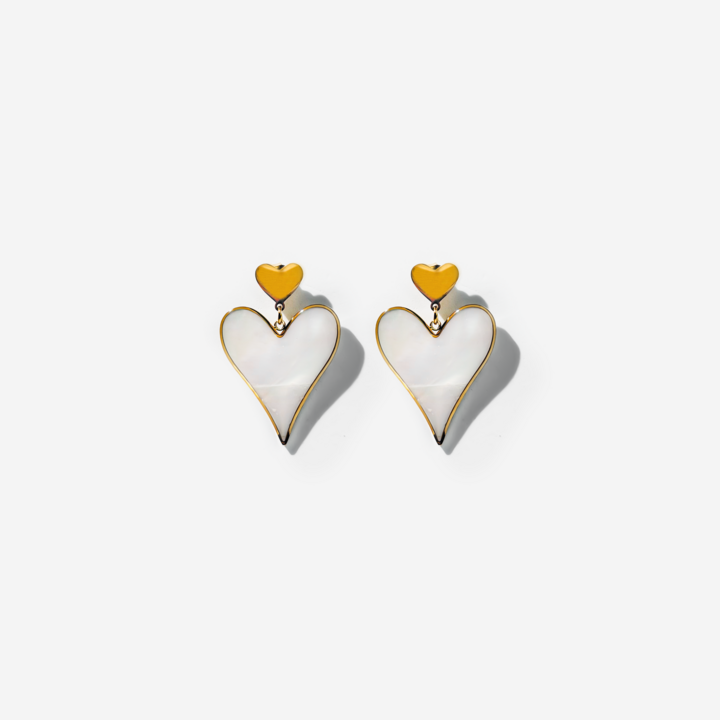 Gold-plated Titanium Heart Shaped Earrings