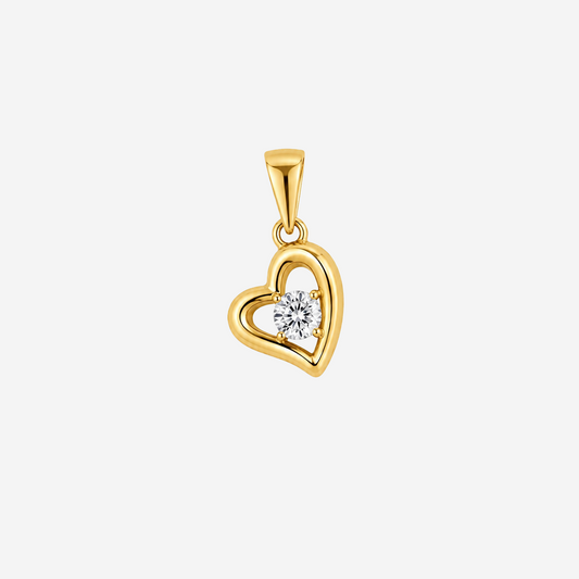 Titanium Gold Plated Heart Charm