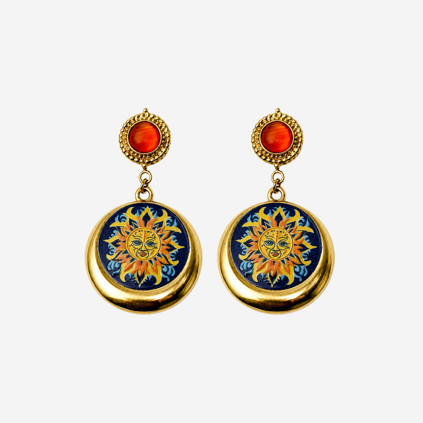 Gold-plated Titanium Colorful Errings