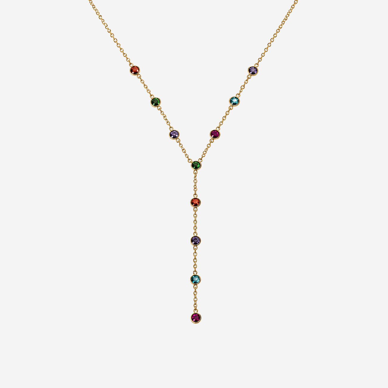 Gold-plated Titanium Colorful Necklace