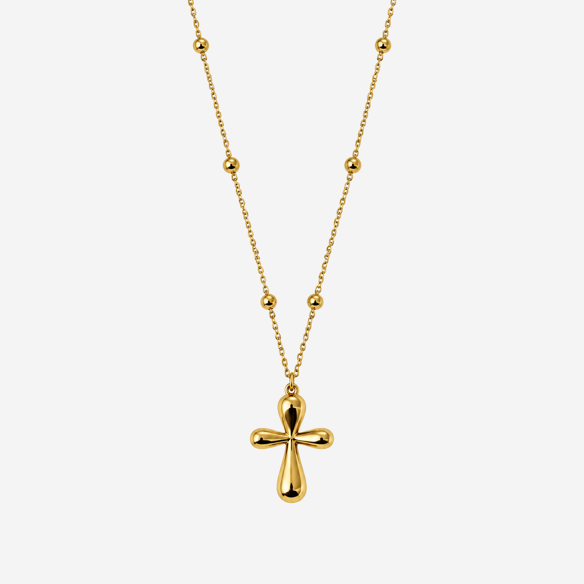 Gold-plated Titanium Cross Necklace