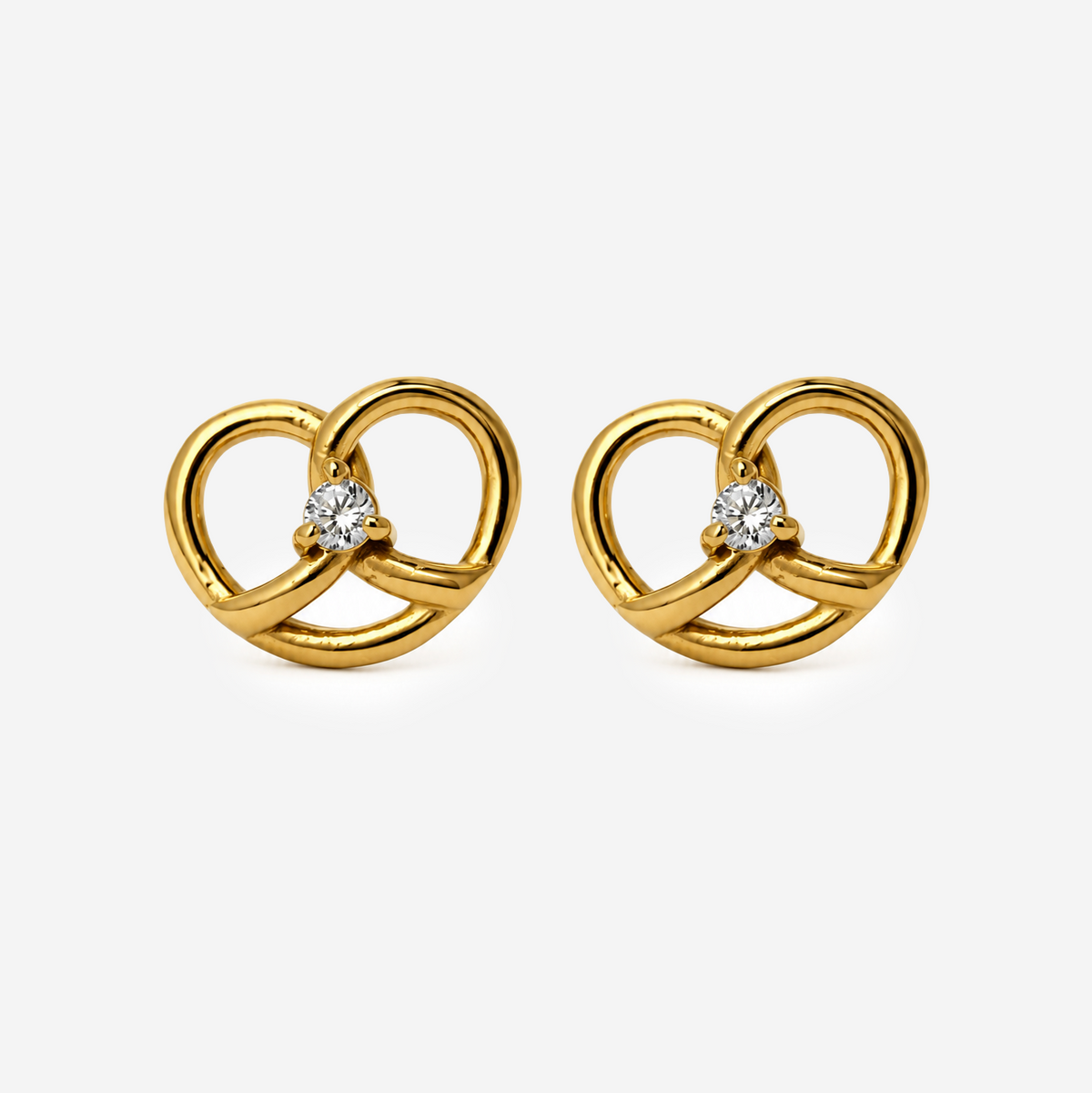 Gold-plated Titanium With Stone Earrings