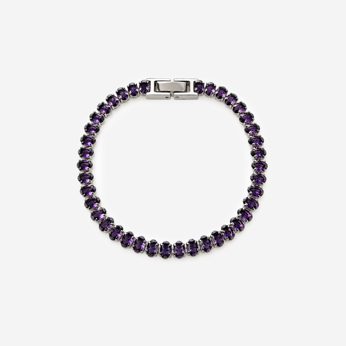 Gold-plated Titanium Purple Stone Bracelet