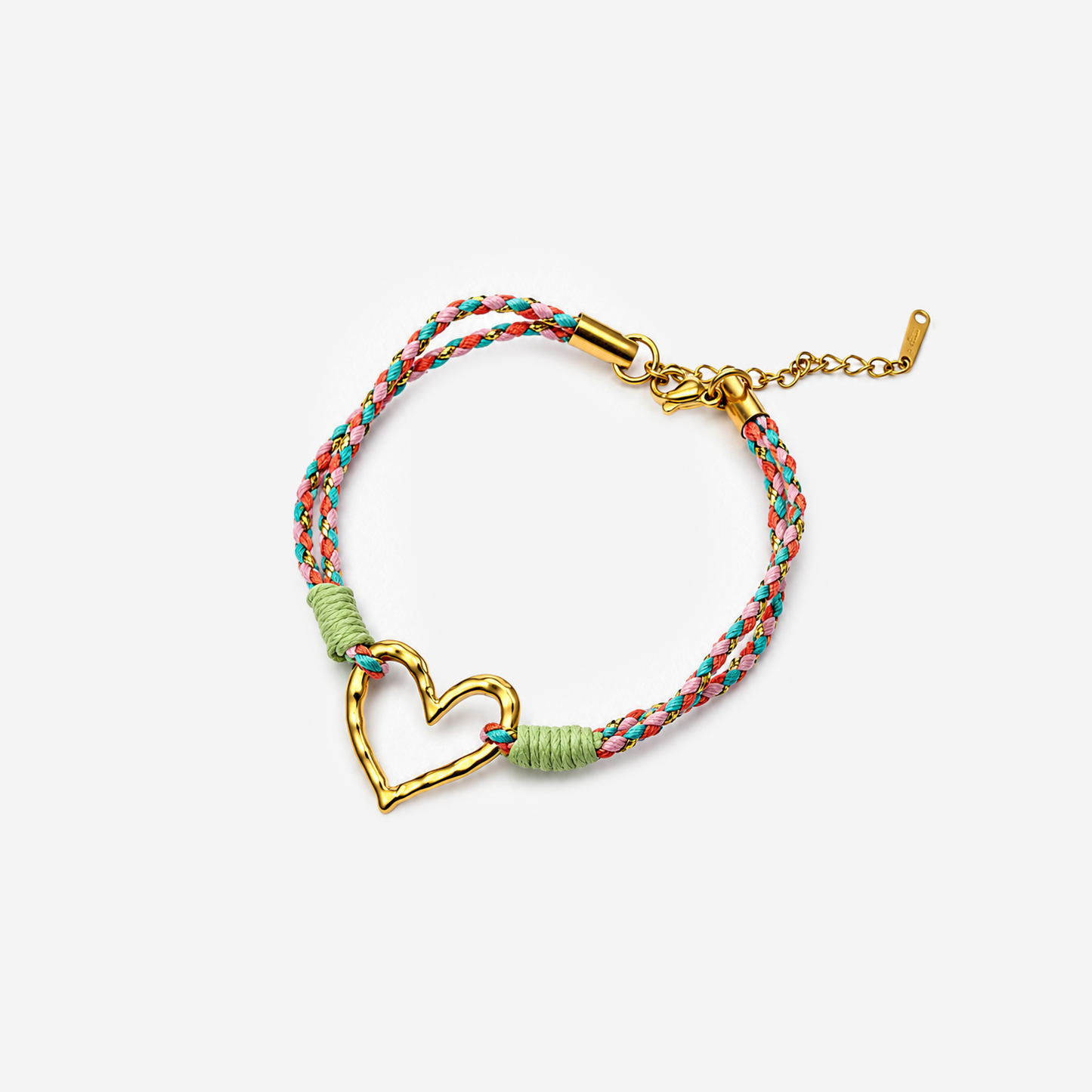 Gold-plated Titanium Heart Shaped Bracelet