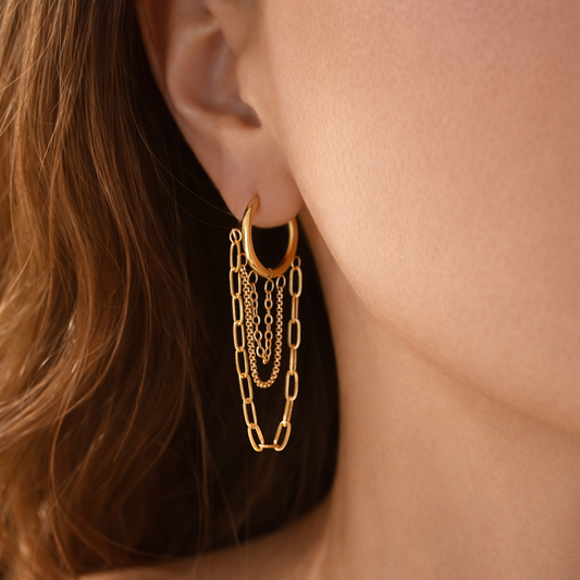 Gold-plated Titanium Earrings