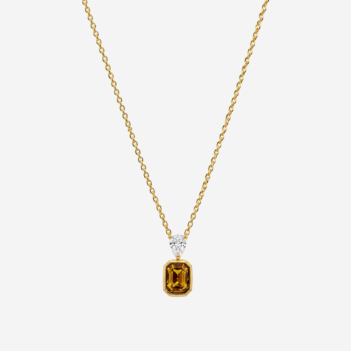 Gold-plated Titanium Colorful Necklace