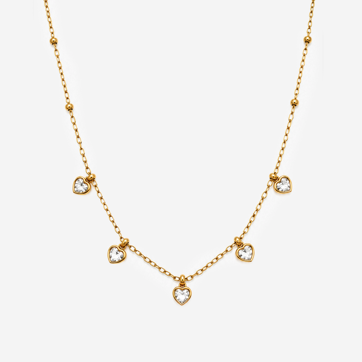 Gold-plated Titanium with Heart Necklace