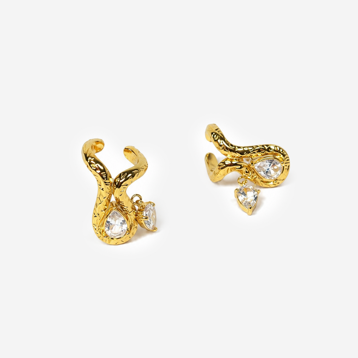 Gold-plated Titanium With Stone Earrings