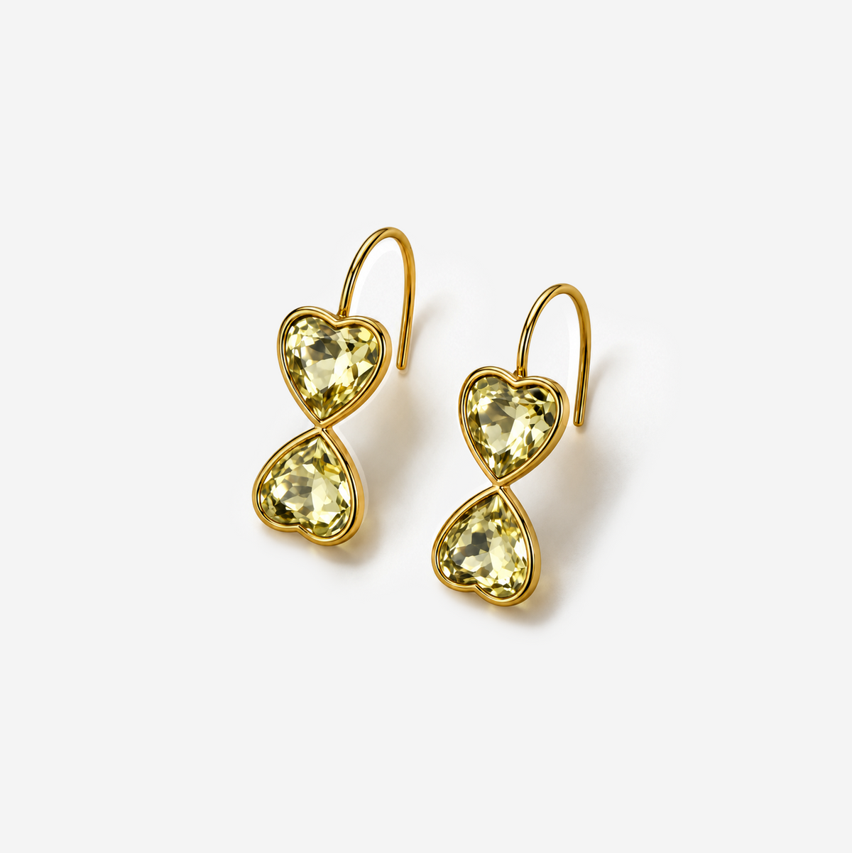 Gold-plated Titanium Heart Shaped Earrings