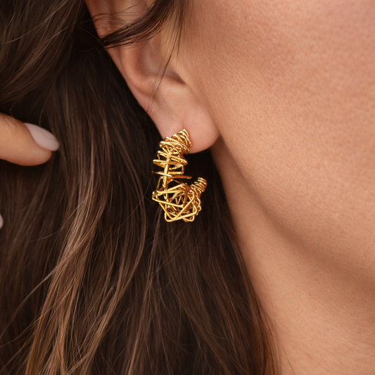 Gold-plated Titanium Earrings