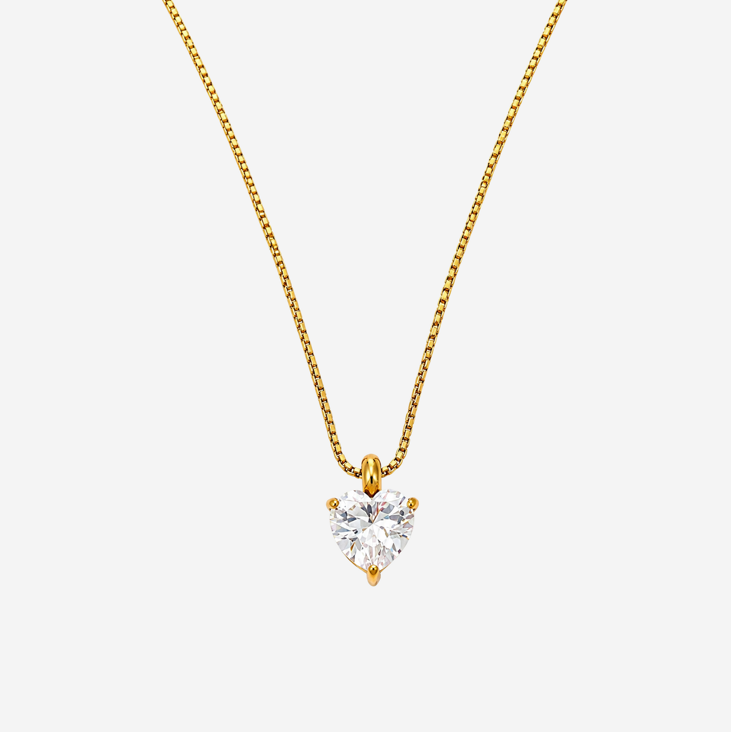 Gold-plated Titanium with Heart Necklace