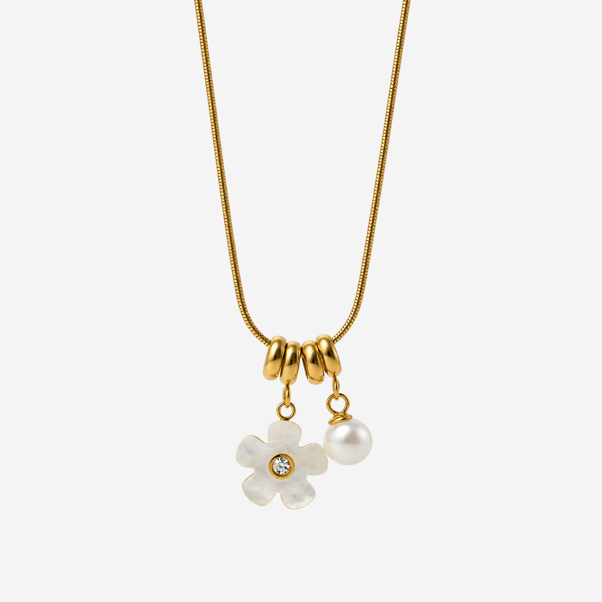 Pearl Cluster Necklace