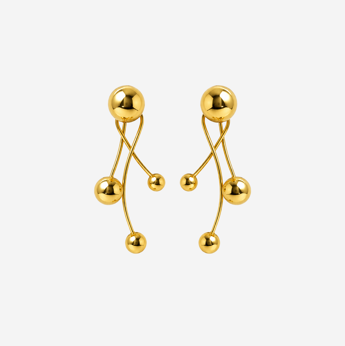 Gold-plated Titanium Earrings