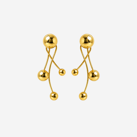 Triple Ball Drop Earrings