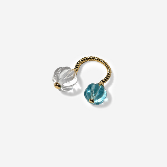 Gold-plated Titanium Colorful Ring