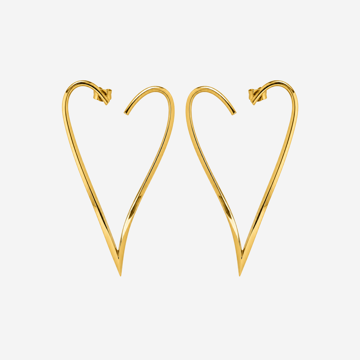 Gold-plated Titanium Heart Shaped Earrings