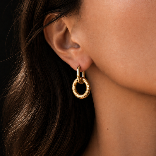 Gold-plated Titanium Earrings
