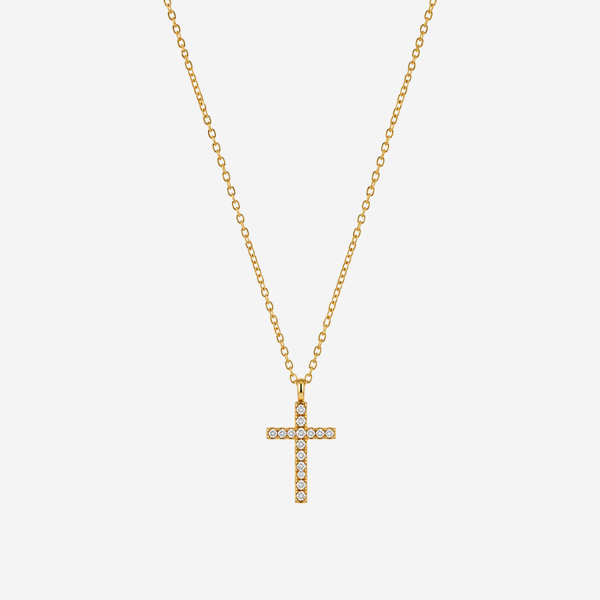 Gold-plated Titanium Cross Necklace