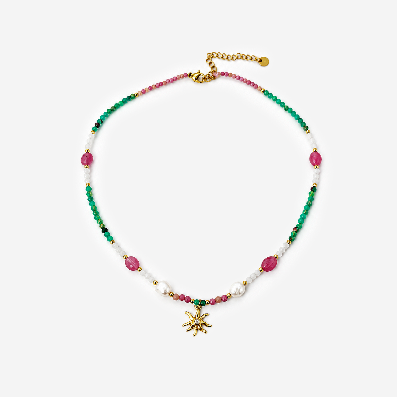 Titanium Gold Plated Sun Necklace