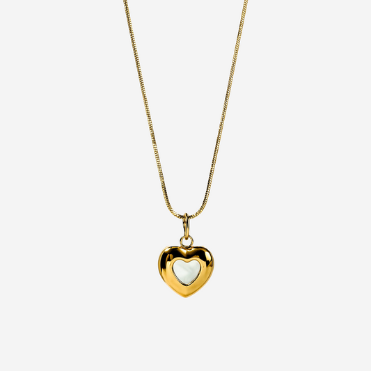 Gold-plated Titanium with Heart Necklace