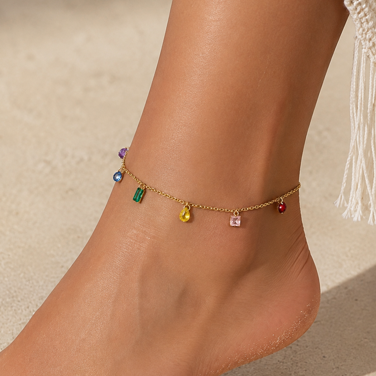 Gold-plated Titanium Anklet