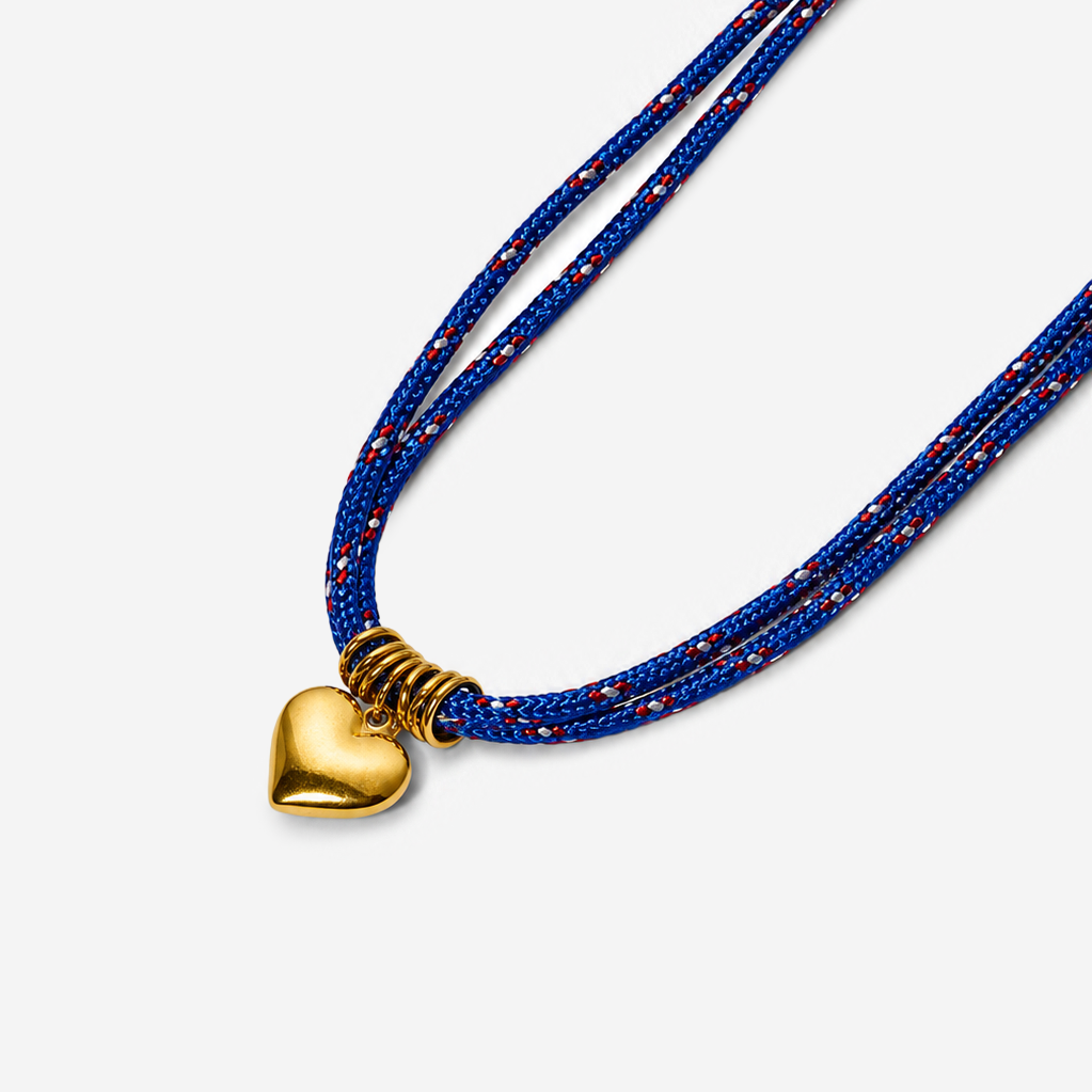 Gold-plated Titanium with Heart Necklace