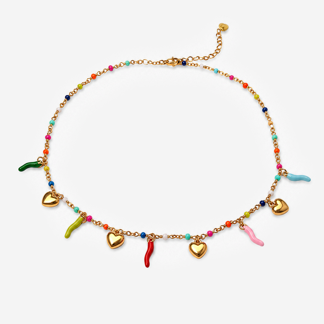 Gold-plated Titanium Colorful Necklace