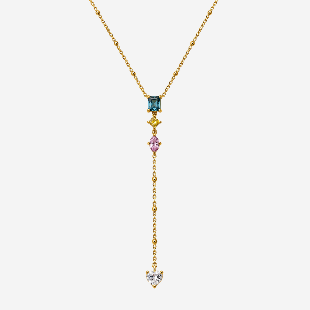 Gold-plated Titanium Colorful Necklace