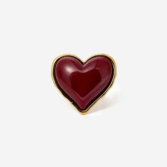 Amour ბეჭედი წითელი გულით