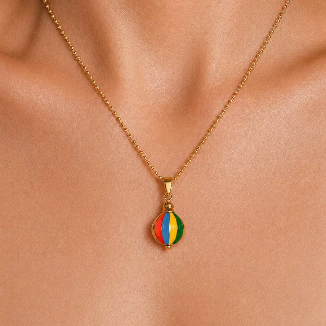 Gold-plated Titanium Colorful Necklace